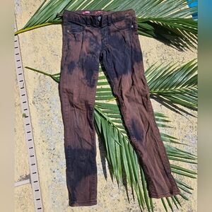 Brown and Black Tie-Dye Jeans